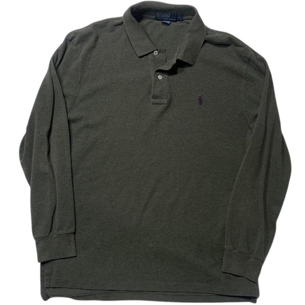 Vintage 90s Ralph Lauren "Classic Fit" Polo - Olive Green‎ & Purple